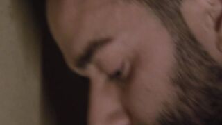 Throatfucking in the small window of the confession room