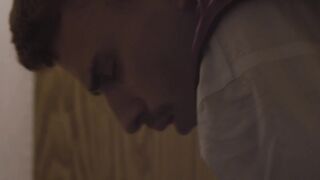 Throatfucking in the small window of the confession room
