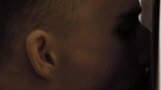 Throatfucking in the small window of the confession room