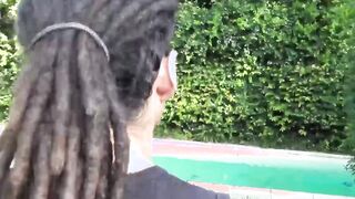 Before ending a doggystyle in a facial an inked Latino suckers a big cock