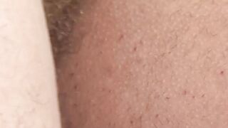 Bareback fucking of twink with Christmas hat on by hairy guy