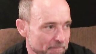 Rough stud strokes his dick solo and explodes with hot cum