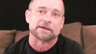 Rough stud strokes his dick solo and explodes with hot cum