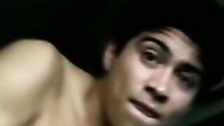 Latino jock mastubrates before fucking blowup doll solo