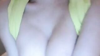 Petite Chick strips and masturbates her wet pussy