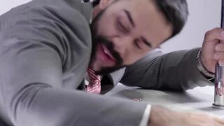 Strength hunk Teddy Torres rimmed his ass before pounding his bare back