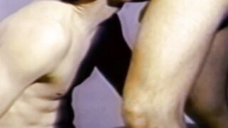 One of a kind homo takes a major burden on his bristly chest after sex