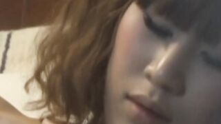 Horny Japanese girl plays with her wet pussy on secret tape