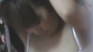 Horny Japanese girl plays with her wet pussy on secret tape