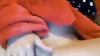 Hot Chick with glasses masturbates on cam