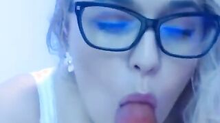 Blonde Chick with big tits bends over and masturbates