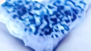 Blonde Chick with big tits bends over and masturbates
