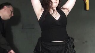 Slutty chic enjoys rough BDSM spanking and heavy bondage