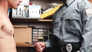 Skinny Twink suspect rimmed and drilled by BBC officer