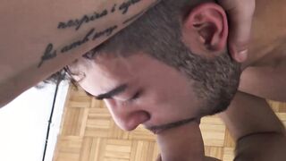 Straight Latin got paid for sucking dick and bareback in POV