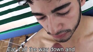 Straight Latin got paid for sucking dick and bareback in POV