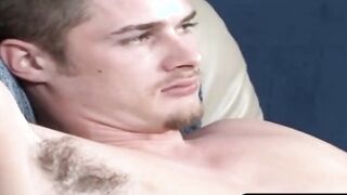 Unusual twinkie Joe strokes his goliath cum firearm and cums