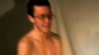 Skinny amateur with glasses recorded fucking a sex doll