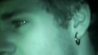 Amateur filmed while jacking off in the middle of the night