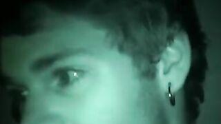 Amateur filmed while jacking off in the middle of the night
