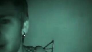 Amateur filmed while jacking off in the middle of the night