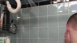 Big cocked young amateur vigorously strokes his cock outdoor