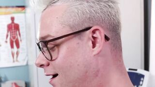 Stepdaddy checks out swollen balls of Andrew Connor to relive his stress