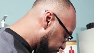 Stepdaddy checks out swollen balls of Andrew Connor to relive his stress