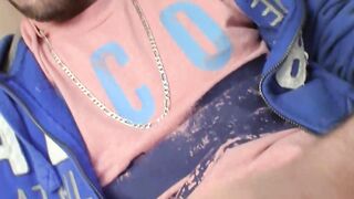 Hot frat bros Chain and Nolan seductively stroke their cocks