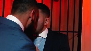 Executive makes out with partner before hammering his ass
