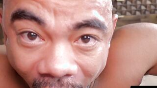 Witness Robear Woods penetrates little guy Jason Luna's eager and juicy ass hungry ho