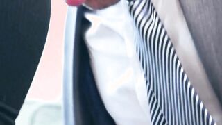 A man dressed in a suit Ricky Blue does a doggiestyle analfuck