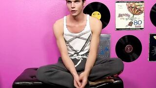Twink has an astounding jerk off meeting showing his thick meat