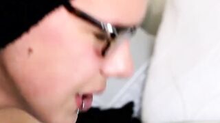 Pale tattooed guy rips his boyfriends asshole up with his cock