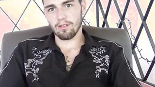 Latino tattooed gay bareback riding huge cock before facial