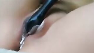 Hot Teen masturbating with dildo