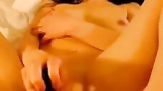 Hot Chick masturbates with dildo and loves it