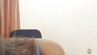 Having fun fingering her pussy and sucking dildo