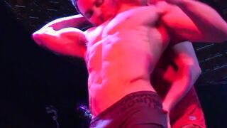 Handsome athletic stripper Markie More sucked by gay mature