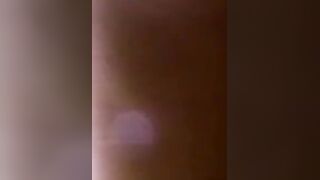 Nasty black dude sits his big butt on a giant white pecker