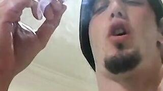 Attractive dude who loves to smoke seduces sexy partnerÂ 