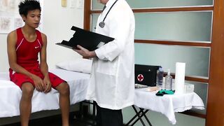 Older man is deep inside young Asian barebacking him well