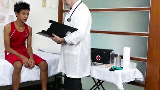 Older man is deep inside young Asian barebacking him well