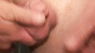 Hairy mature stud tugs on his dick and explodes with jizz