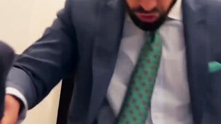 Classy gay chokes on massive dick before being analrammed