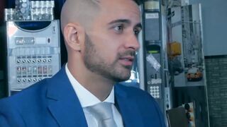Bruno Max and Robbie Rojo two office workers are anal fucking rough