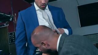 Bruno Max and Robbie Rojo two office workers are anal fucking rough