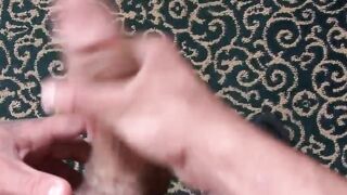 Big dicked army man jerks off and wants to cum so badly