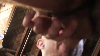 Tattooed athletic hunk acquires hot blowjob during fingering