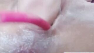 Tattooed Babe fucking her pussy upclose